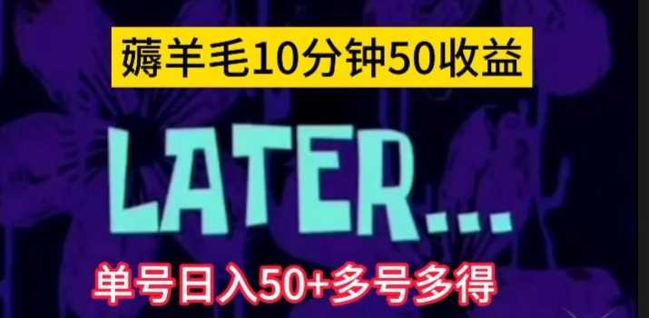 美团薅羊毛玩法，单号日入50+多号多得【仅揭秘】