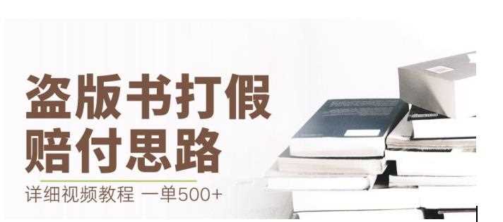 最新盗版书赔付打假项目，一单利润500+【详细玩法视频教程】【仅揭秘】