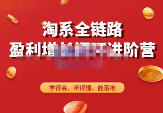 淘系全链路盈利增长闭环进阶营，融合全店动销，学得会、听得懂、能落地！