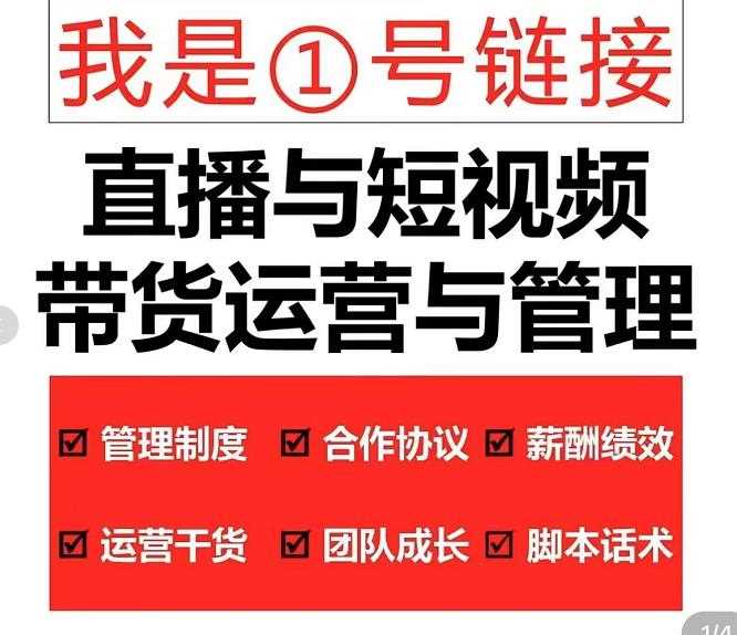 慧老板·2022年直播带货运营与管理2.0，直播带货全方位立体培训